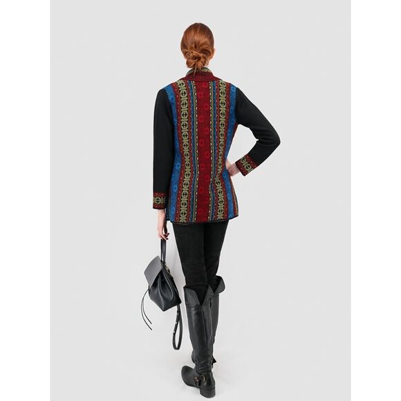 Qinti Hilda Cardigan100% Baby Alpaca Peruvian Pattern Size XS $225.00 - Picture 3 of 10